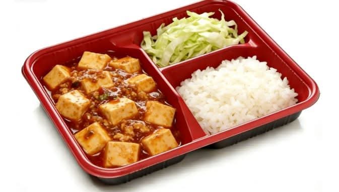 Mapo tofu with rice 麻婆豆腐饭